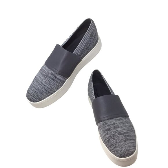 Vince Ward Gray NWOB Platform Slip On Loafers Sneakers 40 10 Knit Stretch - Picture 3 of 9